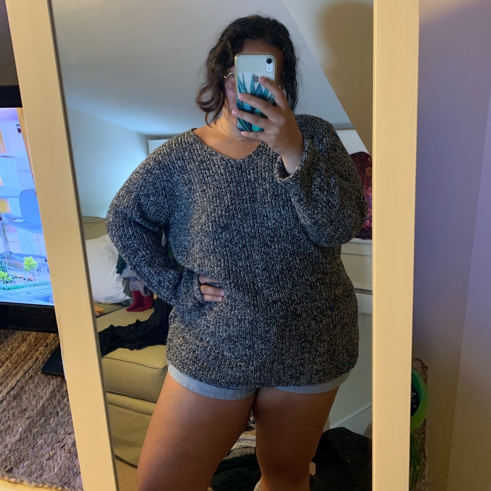 grey sweater